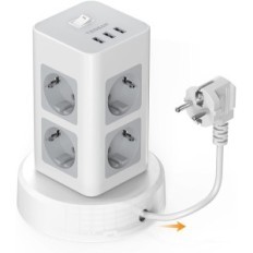 Tiras de energia Tessan TPS03RX-DE 8 Sockets + 3Usb