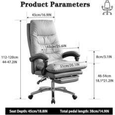 Cadeira de escritório de couro tornando ergonômico e conveniente com ajuste de altitude ideal para escritório e armário em casa