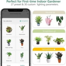 Diivoo leve inteligente para plantas em crescimento em salas pretas