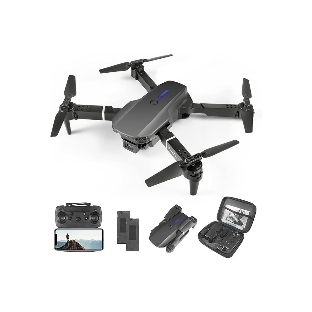 Dron med HD 4K og 2 batterier med moderne dron med high definition optagelse
