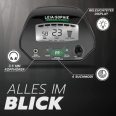 Metalldetektor Leia-Sophie Leia Sophie Unser patentierter professioneller Silber-Silber-Detektor beeindruckt