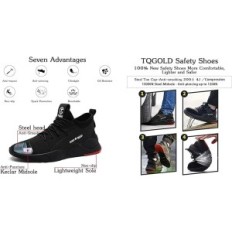 Zapatos de protección deportiva TQGold, para hombres y mujeres, 43 UE