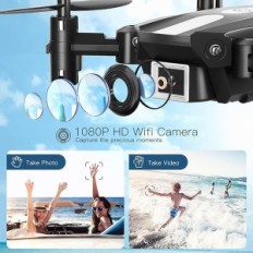 Mini skládací dron WIPKVIEY T25 s fotoaparátem + 2 baterie