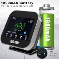 Monitor CO2 Detector Curcons Black Intelligent Air Quality Measurement