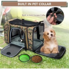 Transportbox für Hunde Wakype-Tarn-Camouflage faltbarer Transporter in der Tarnung, ideal für Reisen mit kleinen Tieren