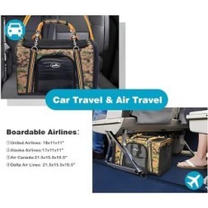 Přepravní skříňka pro psy Wakype Camouflage Skládací transportér v maskování, ideální pro cestování s malými zvířaty