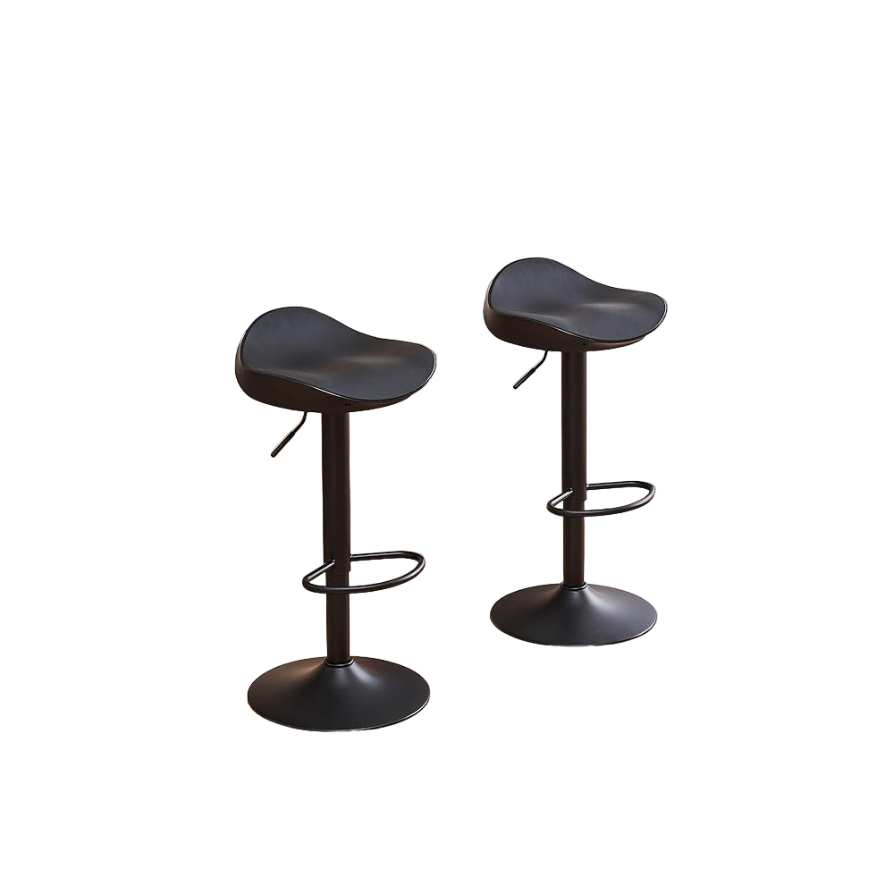 Sgabelli da bar nera 2 YounUoke 360 ° Sedie moderne con regolazione dell'altezza e fatturato