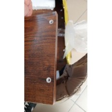 Scrivania del computer marrone con 2 cassetti display 120 x 50 x 87 cm danneggiato