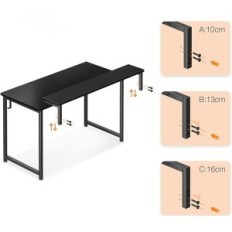 Svart justerbar diskussionsbord med en CO-monitor 120x50x74cm