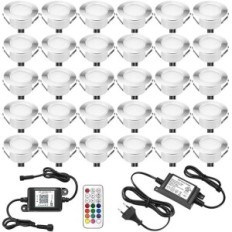 Lampade a LED per pavimento, WiFi, luce RGB, IP67 D31mm, 30pcs