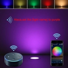 Golv LED-lampor, WiFi, RGB-ljus, IP67 D31mm, 30st