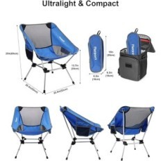 Sammenfoldelig campingstol Fbsort 2 Pack op til 150 kg