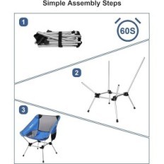 Opvouwbare campingstoel FBSort 2 Pack tot 150 kg