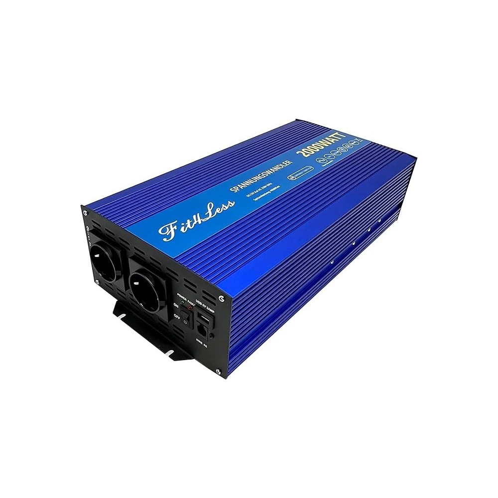 Inverter con due prese Shuku, porta USB Port DC12V Ingresso AC230V 50Hz Uscita