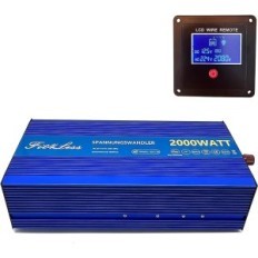 Inverter med to Shuku-stikkontakter, USB-port DC12V-inngang AC230V 50Hz-utgang