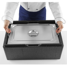 Recipiente de jantar GN 1/3 com alças retráteis 325x176x200mm 7.8L Hendi 817452