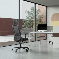 Melockey Bürostuhl mit schwarzem einstellbarem Raster