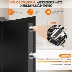 Maison en sécurité avec une capacité de 43 litres, ignifuge, imperméable