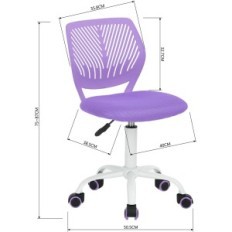 Violet regulējams rotācijas biroja krēsls mājas Casa komplekts 2 gab