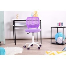 Silla de oficina rotativa regulable violeta Casa Casa Conjunto de 2 PCS