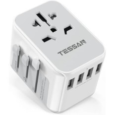 Adaptador de viaje Tessan 633-F 2300 W con 4 puertos USB