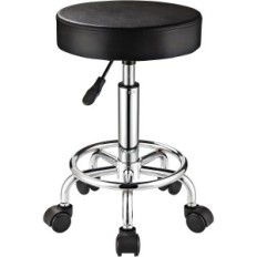 Adjustable round chair on Fnzir wheels (black)