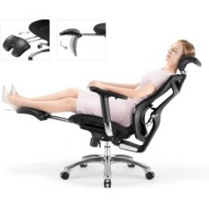 Ergonomski uredski sjedala, podesivi s visokim naslonom (crnom)