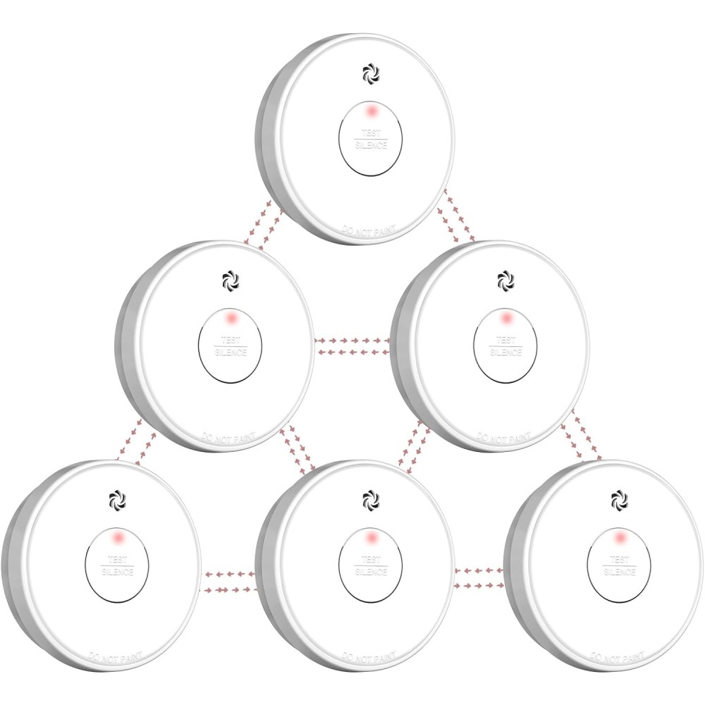Network Smoke Sensor Putogesafe, brannsensor, pakke 6 stk.