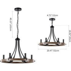 Elegantne Shingjiaoo ülemmäära lühter 6 lamp (energia klass B)