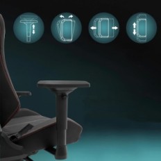 Gaming Rotary Fåtölj Gammal, Justerbar Ryggstöd, Armstöd, Svart