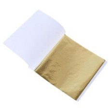 Golden Gold Flakes Folie för decoupage 100 styck dekorativ folie för förgyllning, dekorera möbler, naglar och hantverk