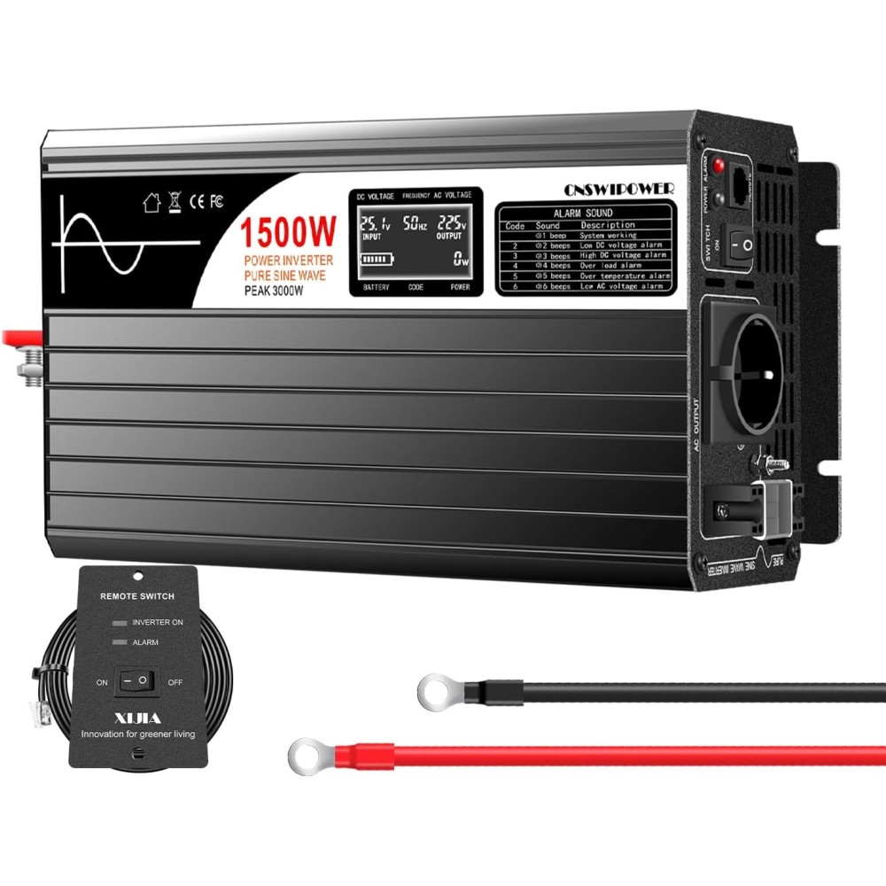 DC Solar Converter en AC 230V 50Hz Xijia 1500W (3000W) Inicio, Coche.