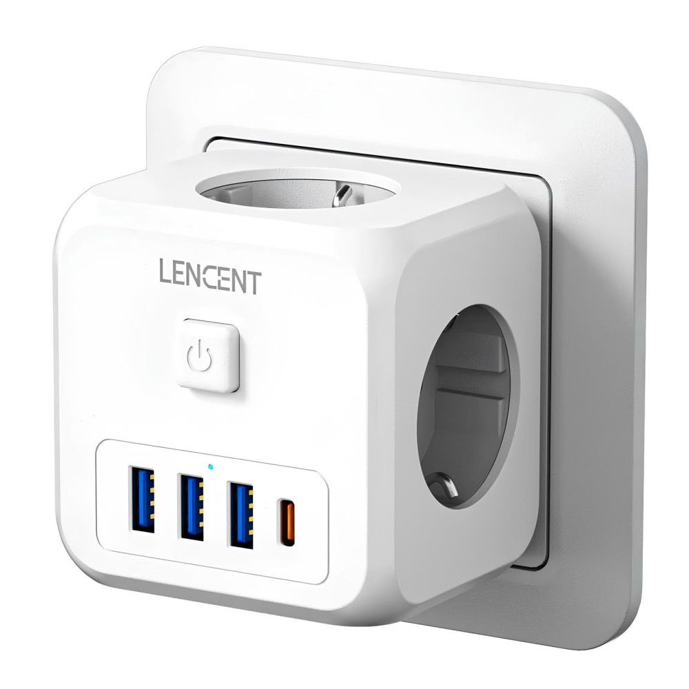 Tapetai Lencent 7 W 1 EU PLUP, PD35W 3AC 3U1C USB maitinimo juosta