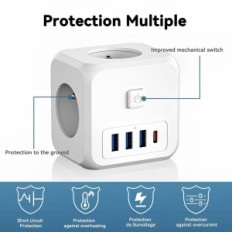 Wallpaper-Leckerbiet 7 W 1 EU-Stecker, PD35W 3AC 3U1C USB-Machtstreifen