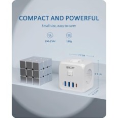 Wallpaper LENCENT 7 W 1 Eu Plug, PD35W 3AC 3U1C USB power strip