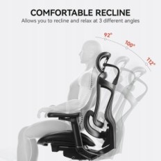 Sihoo Doro C300 Ergonominen toimistotuoli musta