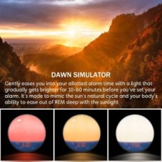 Vækkeur Uoof White 17cm Foryon Symulation af øst og vest FM Sunrise