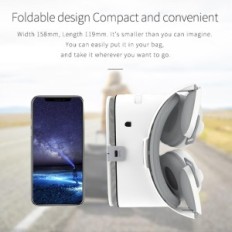Longlu VR 3D okuliare pre filmy a hry, do iPhone a Android (White)
