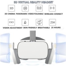 Lunettes 3D Longlu VR pour films et jeux, à iPhone et à Android (blanc)