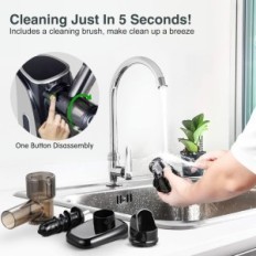 Juicer para frutas e legumes Amzchef 2-Speed - alto desempenho - cinza