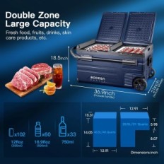 Bodegacooler automobilių šaldytuvas, WiFi (75 l) 12/24 V DC ir 100-240 V AC