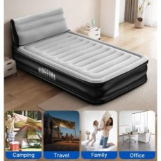 Letto gonfiabile AirFina con poggiatesta e pompa, 190x137x38 cm, fino a 317 kg
