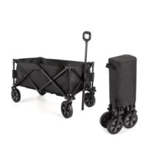 Carrello a mano pieghevole, buono per il campeggio, lo shopping, il barbecue, Kampera (nero)