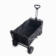 Sammenfoldelig håndvogn, god til camping, shopping, grill, Kampera (sort)