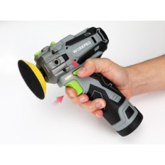 Batteri Polisher WorkPro 12 V, 3-tums med 2 batterier för bilar