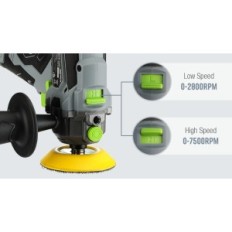 Batterij Polisher WorkPro 12 V, 3-inch met 2 batterijen voor auto's