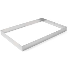 Rant pâtissier rectangulaire en acier inoxydable 585x385x50mm Hendi 512401