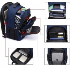 Mochila portátil do laptop Grande anti-escriba com azul USB