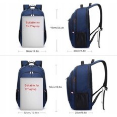 Laptop's Laptop Backpack Big Anti-Scribe med USB Blue