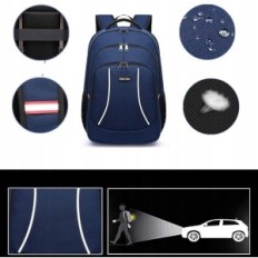 Mochila portátil de la computadora portátil Gran anti-escriba con el azul USB